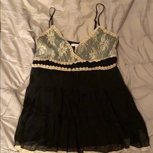 Charlotte Russe black baby doll tank top large